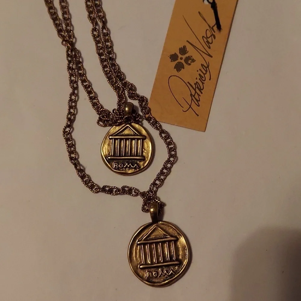 Your Choice or 1: NWT Double Coin or Single Coin Patricia Nash Necklace - Picture 7 of 7